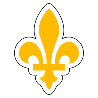 Québec Fleur De Lys Sticker (Yellow)